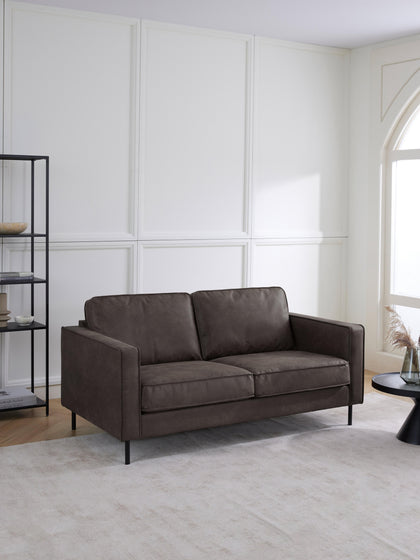 Westwing Sofá De Cuero Reciclado Hunter (2 plazas)