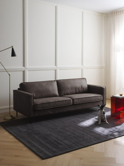 Westwing Sofá De Cuero Reciclado Hunter (3 plazas)