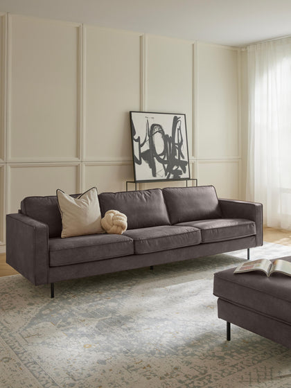 Westwing Sofá De Cuero Reciclado Hunter (3 plazas)