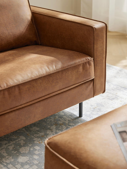 Westwing Sofá De Cuero Reciclado Hunter (3 plazas)