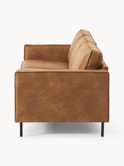 Westwing Sofá De Cuero Reciclado Hunter (3 plazas)