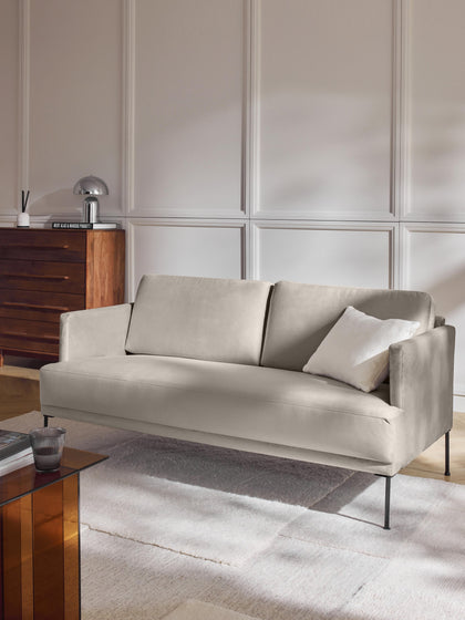 Westwing Sofá De Terciopelo Fluente (2 plazas)