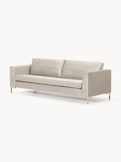 Westwing Sofá De Terciopelo Luna (3 plazas)