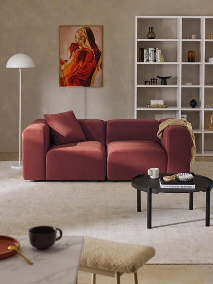 Westwing Sofá Modular De Terciopelo Lena (3 Plazas)