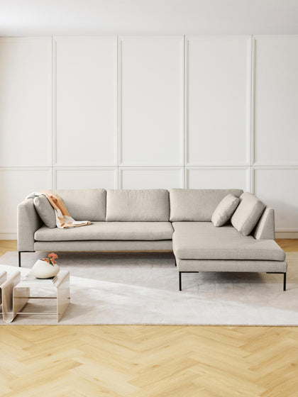 Westwing Sofá Rinconera Con Patas De Metal Emma