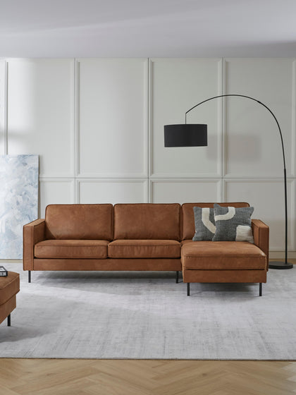 Westwing Sofá Rinconera De Cuero Reciclado Hunter