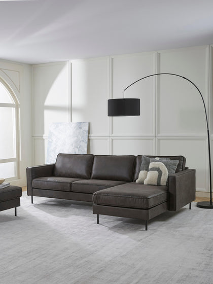 Westwing Sofá Rinconera De Cuero Reciclado Hunter