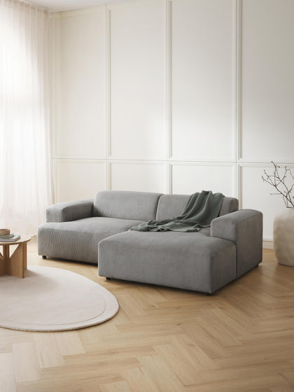 Westwing Sofá Rinconera De Pana Melva (3 plazas)