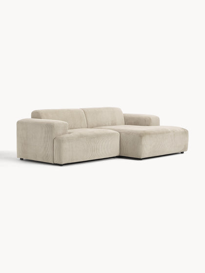 Westwing Sofá Rinconera De Pana Melva (3 plazas)