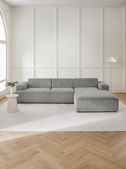 Westwing Sofá Rinconera De Pana Melva (4 plazas)