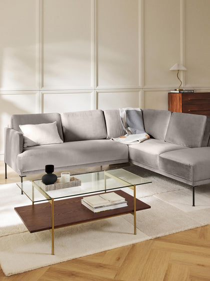 Westwing Sofá Rinconera De Terciopelo Fluente