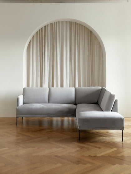 Westwing Sofá Rinconera De Terciopelo Fluente