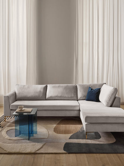 Westwing Sofá Rinconera De Terciopelo Luna