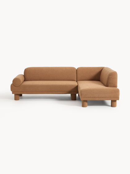 Westwing Sofá rinconera en tejido bouclé Lilo