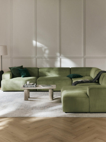 Westwing Sofá Rinconera Longue De Pana Melva