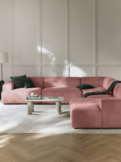 Westwing Sofá Rinconera Longue De Pana Melva