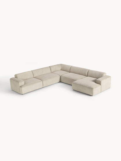 Westwing Sofá Rinconera Longue De Pana Melva