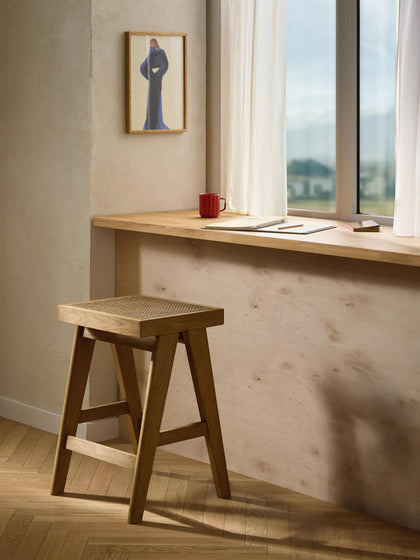 Westwing Taburete Alto Con Tejido Vienés Sissi