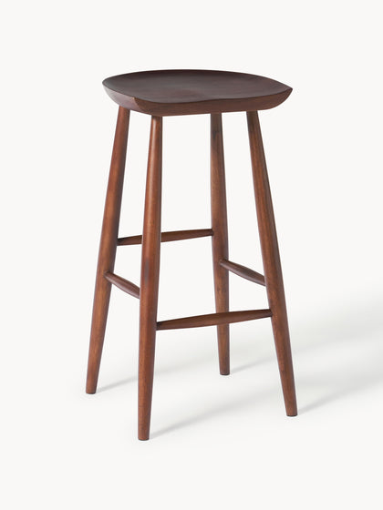 Westwing Taburete alto de madera de mango Nino