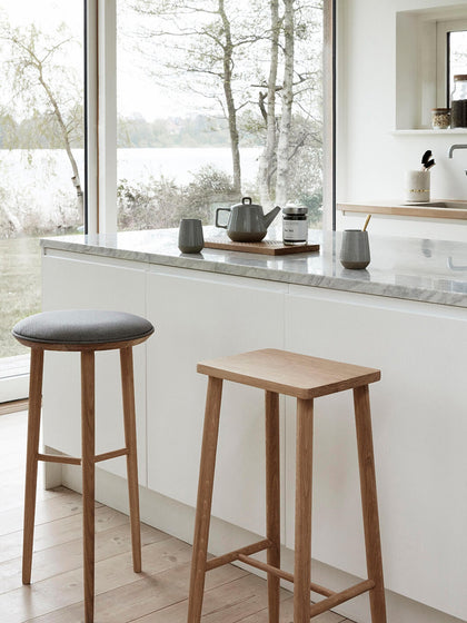 Westwing Taburete Alto De Madera De Roble Folk