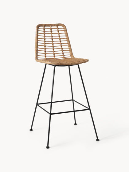 Westwing Taburete alto de polirratán Costa