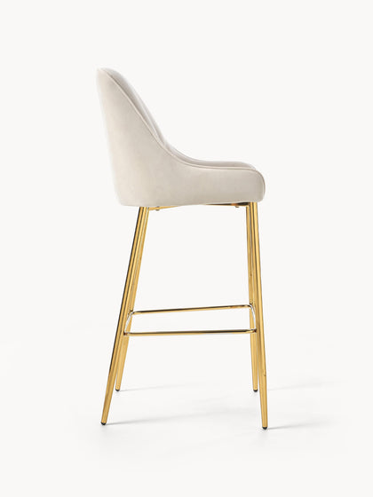 Westwing Taburete Alto De Terciopelo Ava