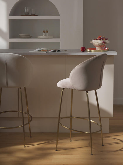 Westwing Taburete Alto De Terciopelo Luisa