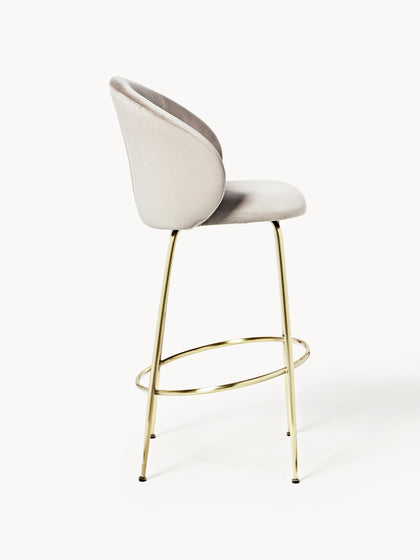 Westwing Taburete Alto De Terciopelo Luisa