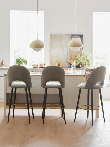 Westwing Taburete Alto De Terciopelo Rachel