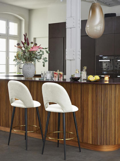 Westwing Taburete Alto De Terciopelo Rachel