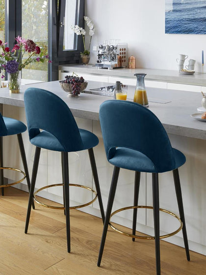 Westwing Taburete Alto De Terciopelo Rachel