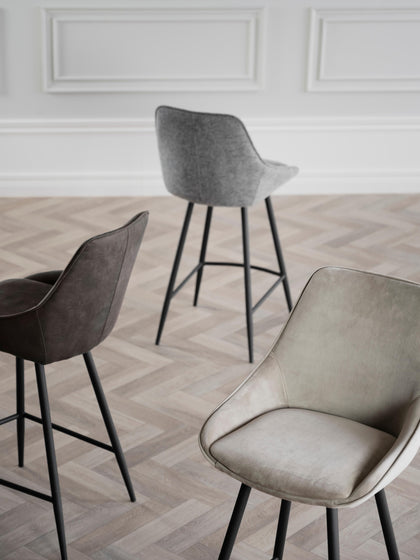 Westwing Taburete Alto De Terciopelo Sierra