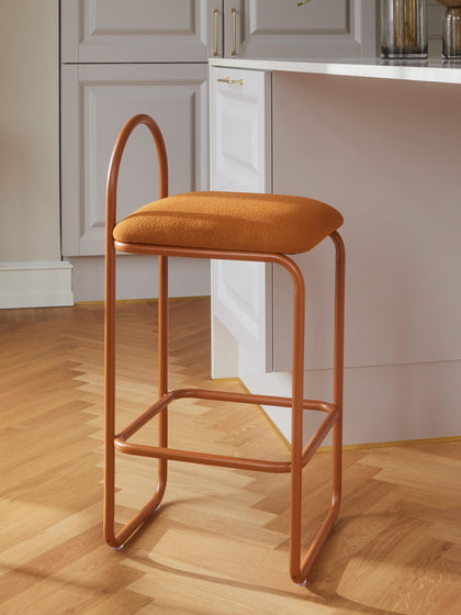 Westwing Taburete Alto En Tejido Bouclé Angui