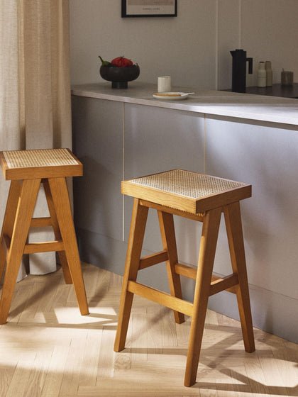 Westwing Taburete De Bar Con Tejido Vienés Sissi