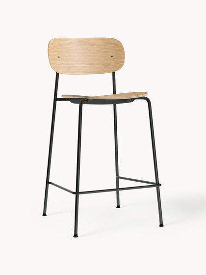 Westwing Taburete de bar de metal y madera Co