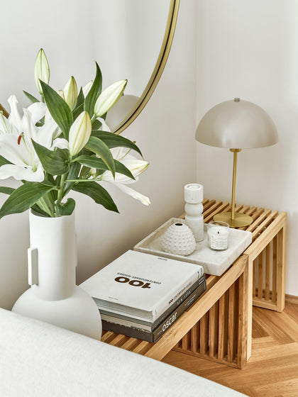 Westwing Taburete De Madera De Bambú Rib