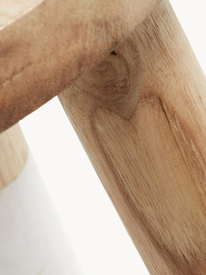 Westwing Taburete De Madera De Mungur Brocsy