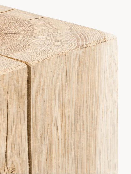 Westwing Taburete De Madera De Roble Block