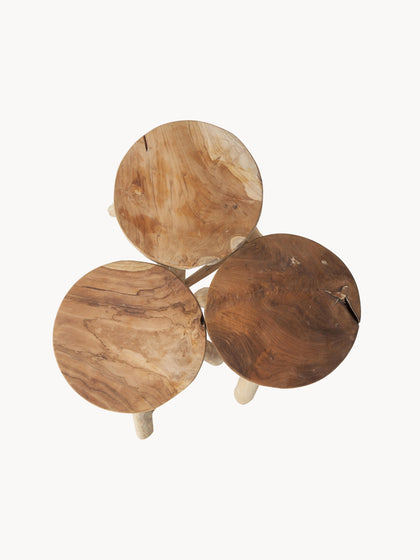 Westwing Taburete De Madera De Teca Badia