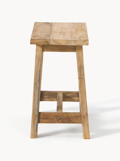 Westwing Taburete De Madera De Teca Lawas