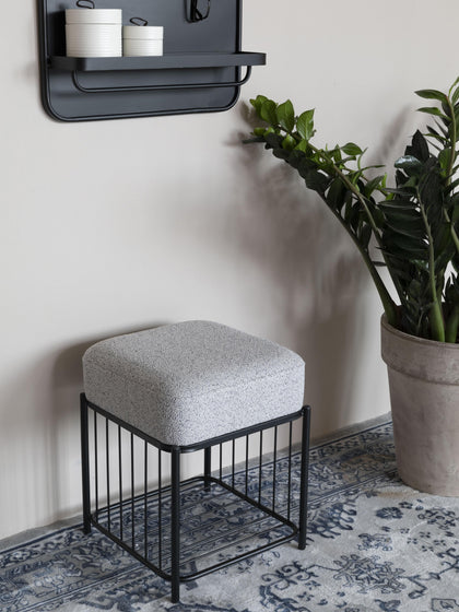 Westwing Taburete Tapizado En Tejido Bouclé Milou
