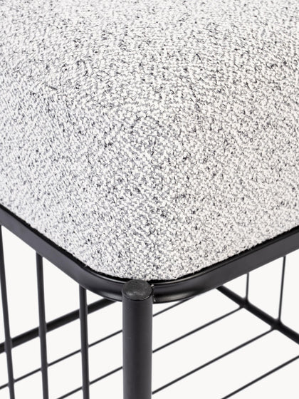 Westwing Taburete Tapizado En Tejido Bouclé Milou