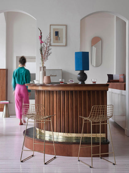 Westwing Taburetes Alto De Metal Wire 2 uds