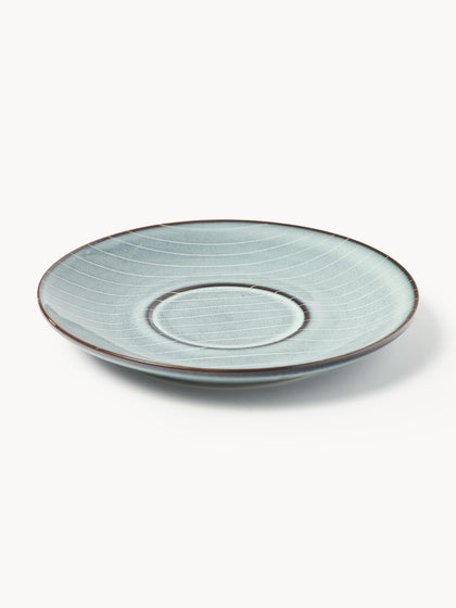 Westwing Taza Artesanal Con Platillo Nordic Sea