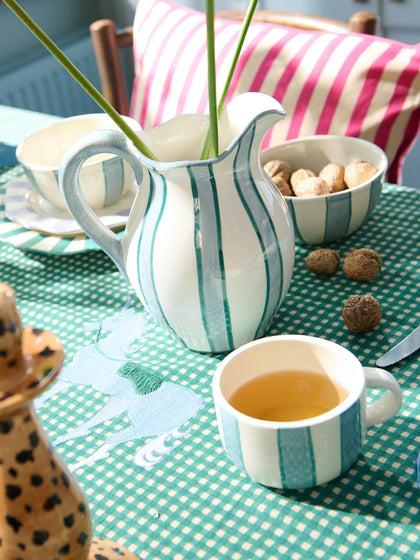 Westwing Taza Pintada A Mano Powder Striped