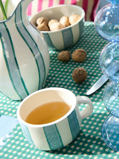Westwing Taza Pintada A Mano Powder Striped