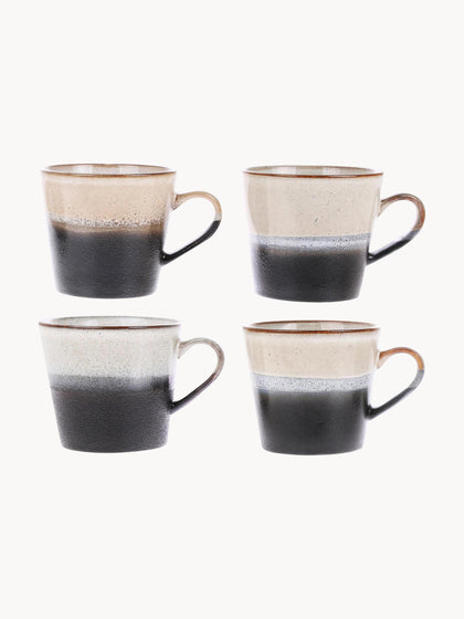 Westwing Tazas artesanales 70's 4 uds