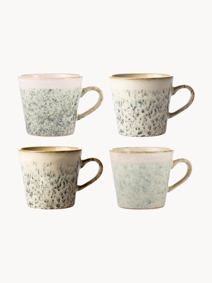 Westwing Tazas artesanales 70's 4 uds