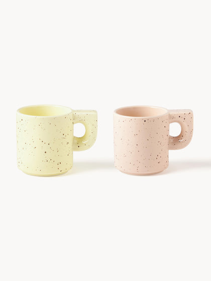 Westwing Tazas artesanales de porcelana Aiko 2 uds