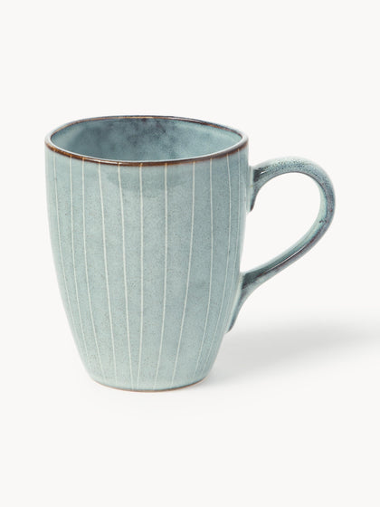 Westwing Tazas artesanales Nordic Sea 250 ml 6 uds